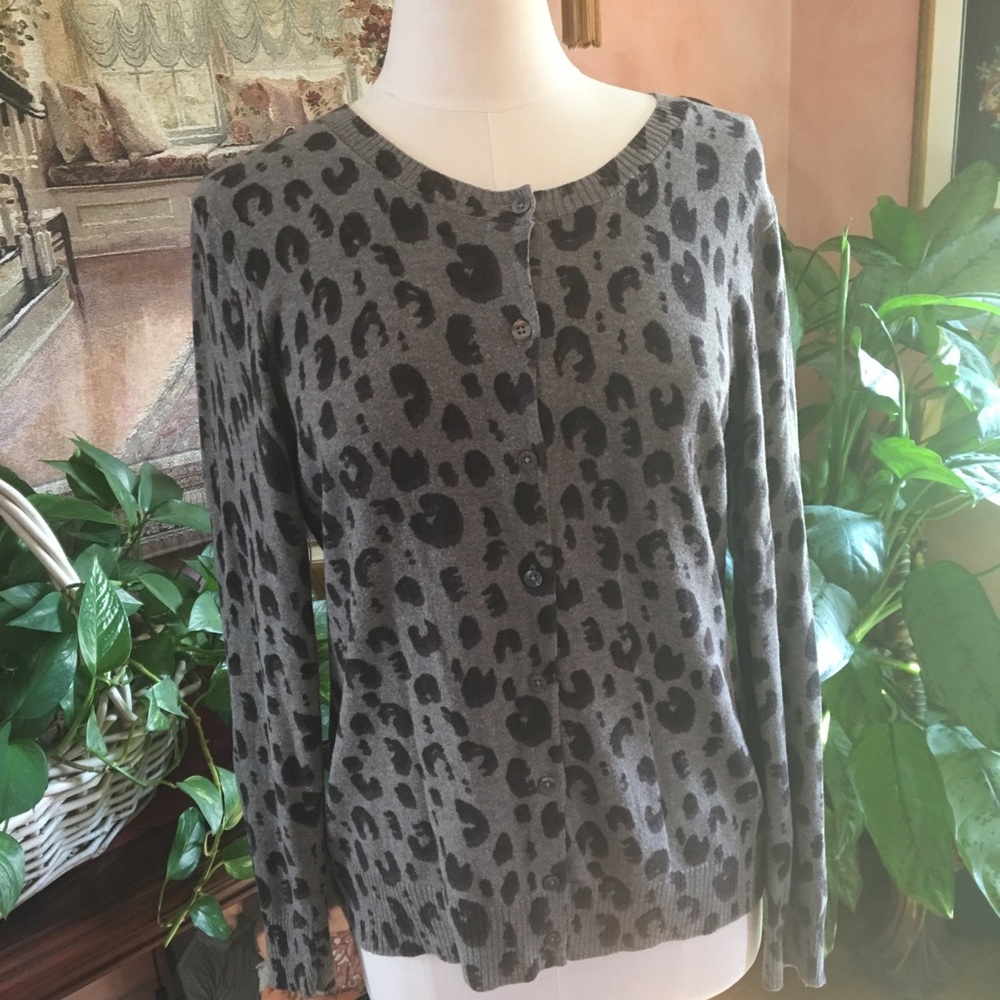 Gap animal print cardigan